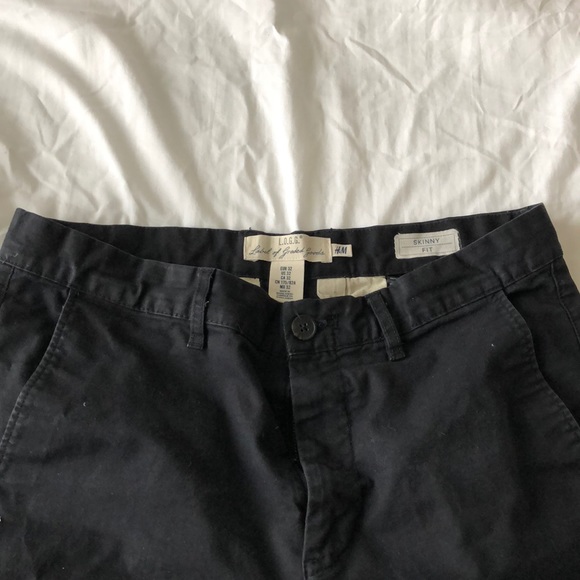 h&m black chinos men's
